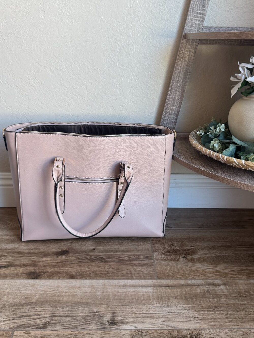 Vista Blush Pink Laptop Tote, Bag w/ 15” Laptop Compartment